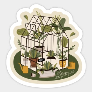 Plant Lover Greenhouse Sticker